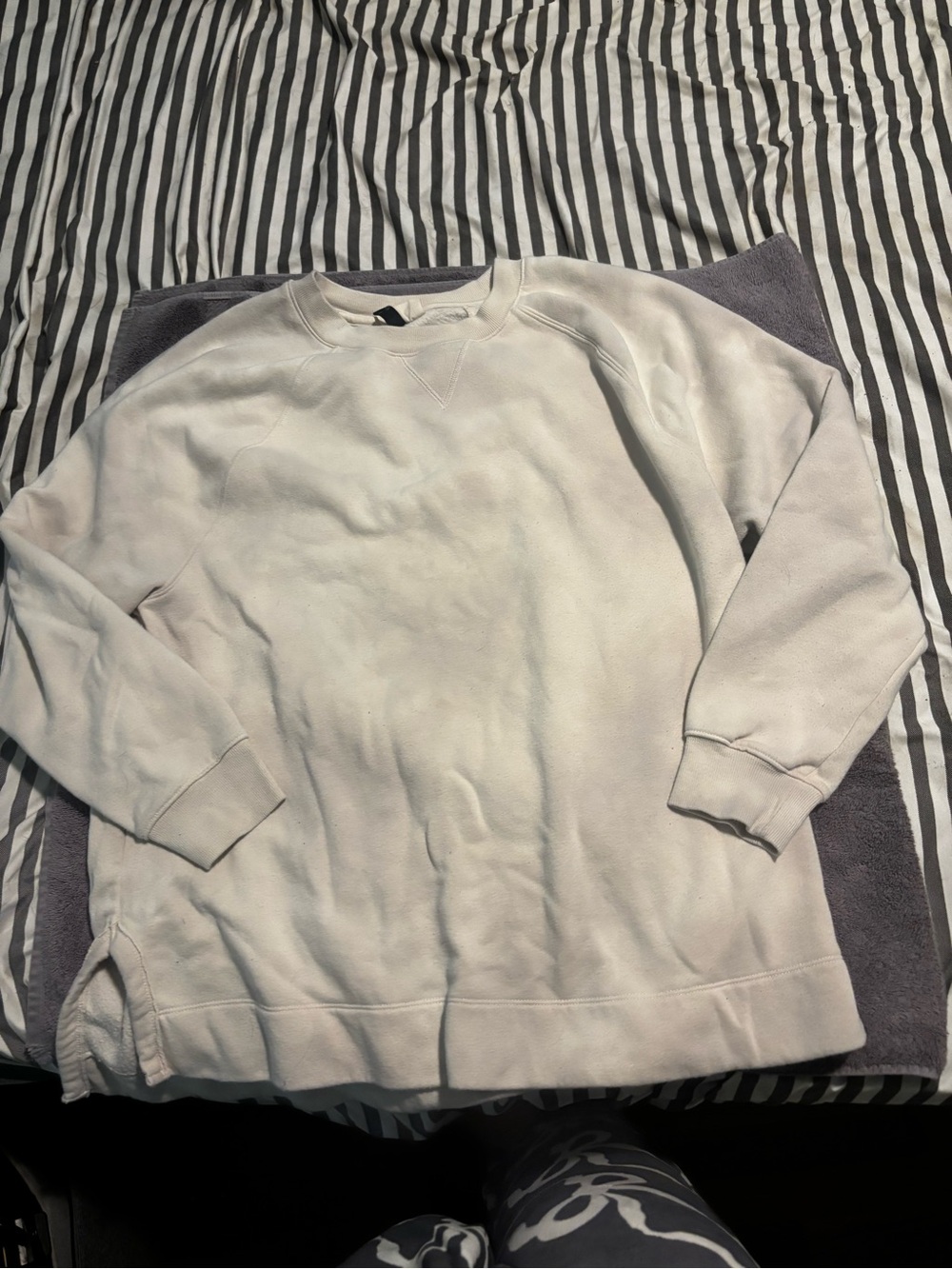 Womens size XXL Crewneck Cotton Blend Sweater - White
